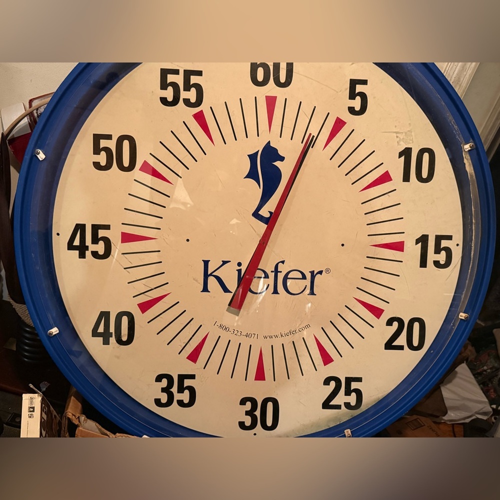 KIEFER PACE CLOCK, WALL MOUNT,— 36”